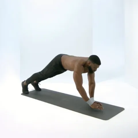 Band High Plank, Hand Taps