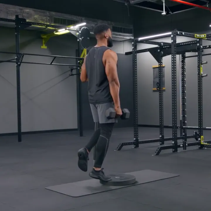 Dumbbell Single Leg Calf Raises