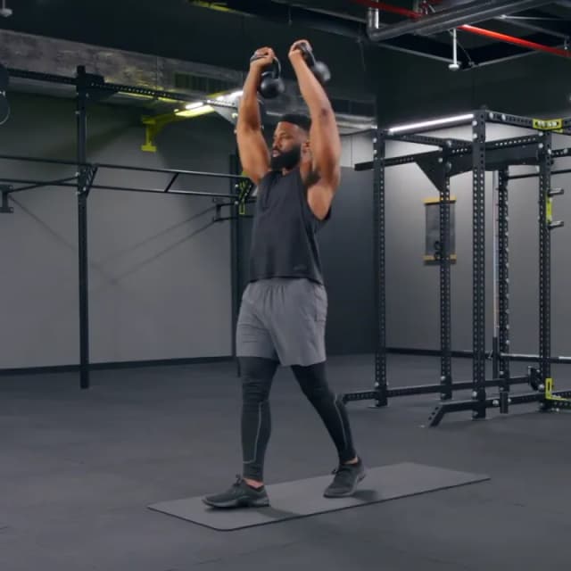 Kettlebell Overhead Farmer Carry