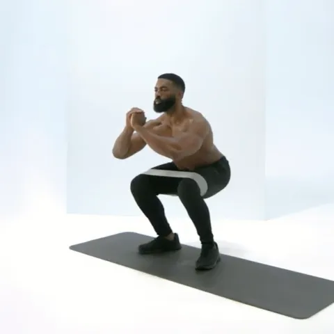 Band Squat Pulses