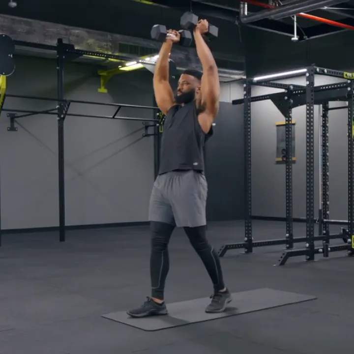 Dumbbell Overhead Farmer Carry