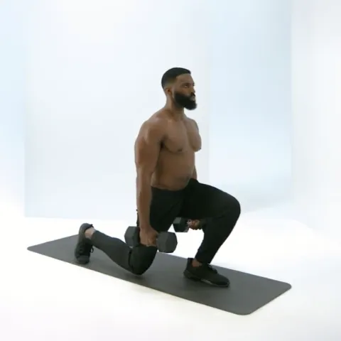 Dumbbell Static Lunges