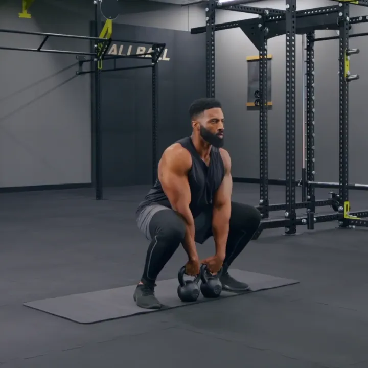 Kettlebell Clean, Squat and Press