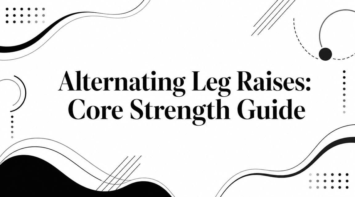 Alternating Leg Raises: Core Strength Guide